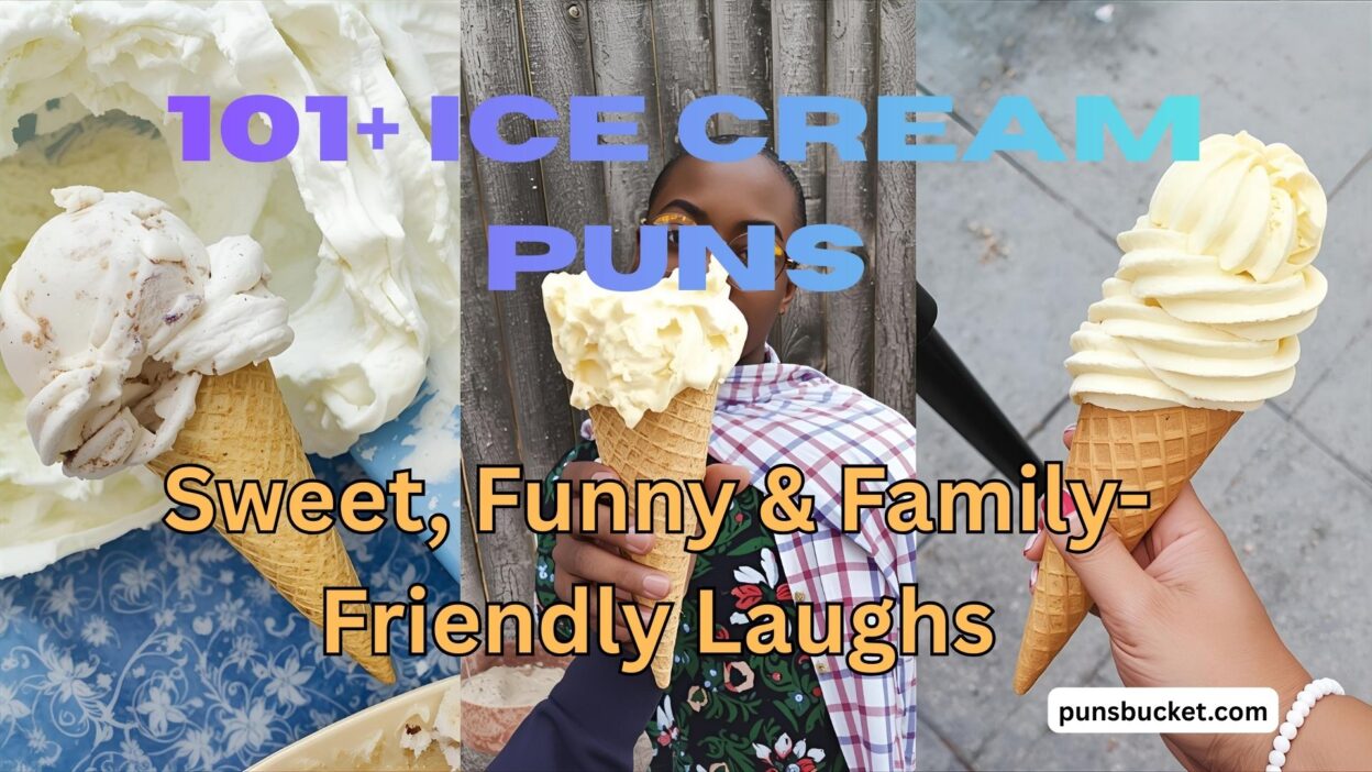 101+ Ice Cream Puns Sweet, Funny & Family-Friendly Laughs🍦