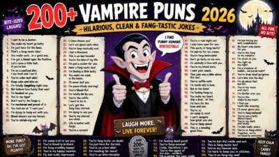 200+ Vampire Puns 2026Hilarious, Clean & Fang-Tastic Jokes 🦇 19201080😂