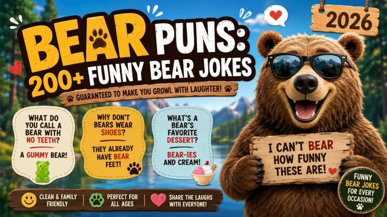 Bear Puns 200+ Funny Bear Jokes (2026) 🐻