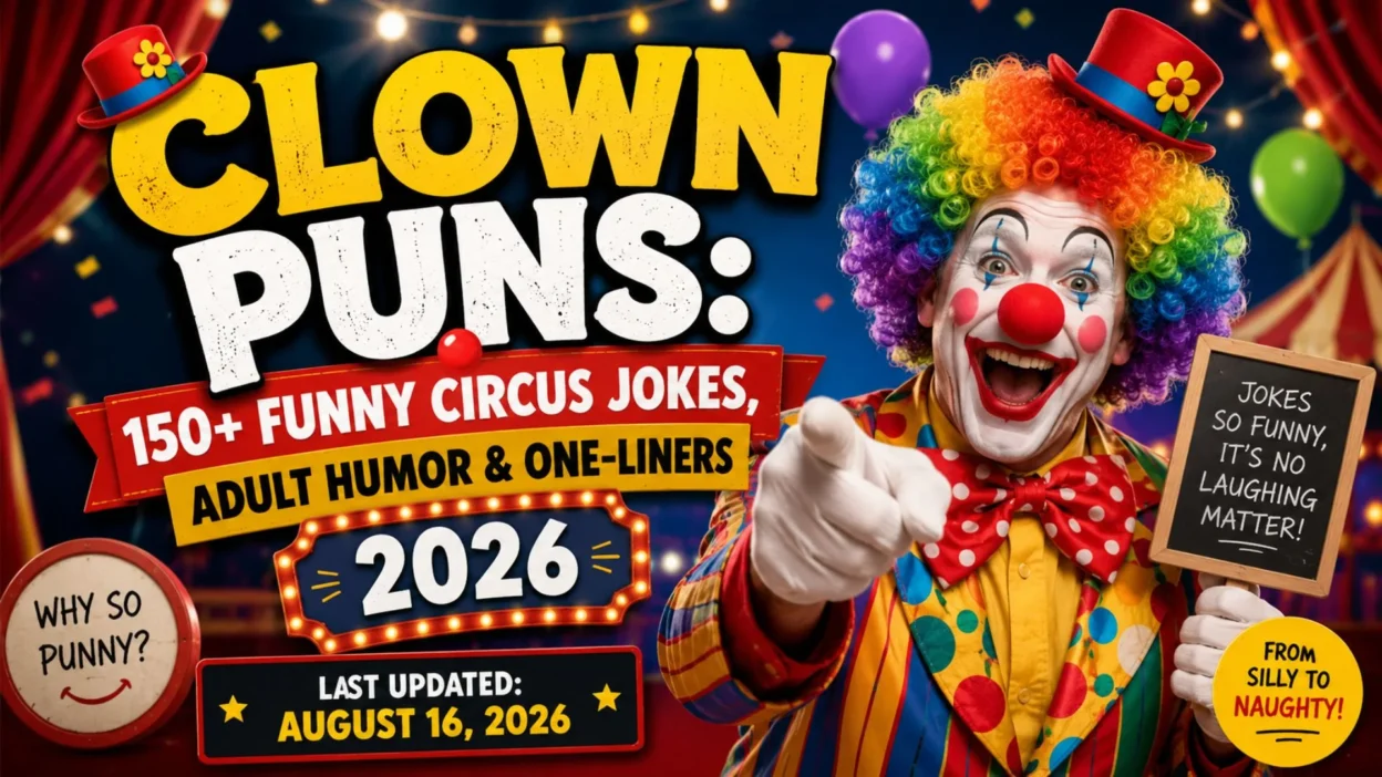 Clown Puns 150+ Funny Circus Jokes, Adult Humor & One-Liners 2026