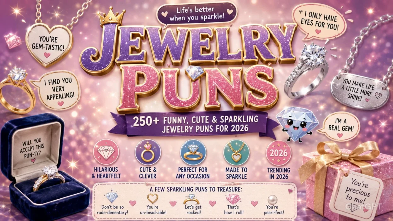 Jewelry Puns 💎 250+ Funny, Cute & Sparkling Jewelry Puns for 2026