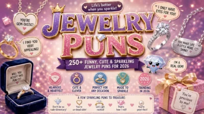 Jewelry Puns 💎 250+ Funny, Cute & Sparkling Jewelry Puns for 2026
