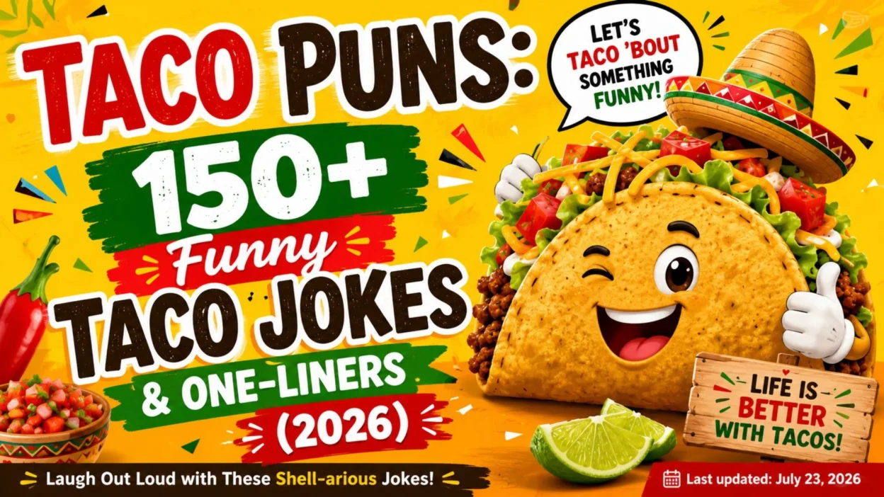 Taco Puns 150+ Funny Taco Jokes & One-Liners (2026)