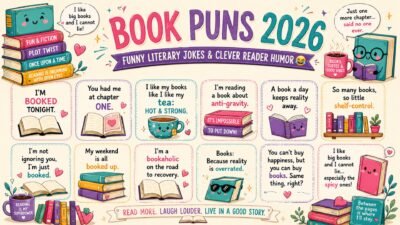 📚 Book Puns 2026 Funny Literary Jokes & Clever Reader Humor 😂