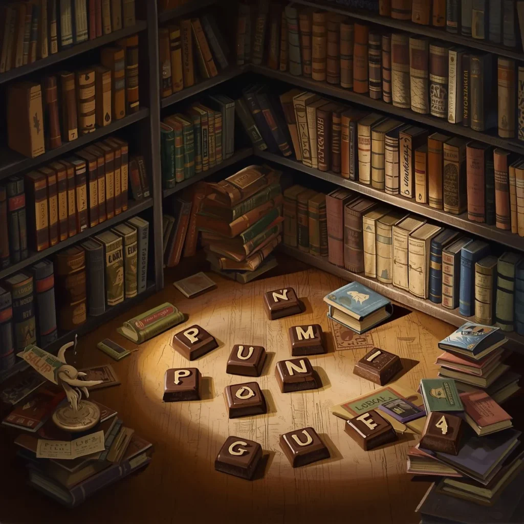 Clever chocolate puns banner with witty cocoa humor and smart dessert-themed illustration for intellectual readers