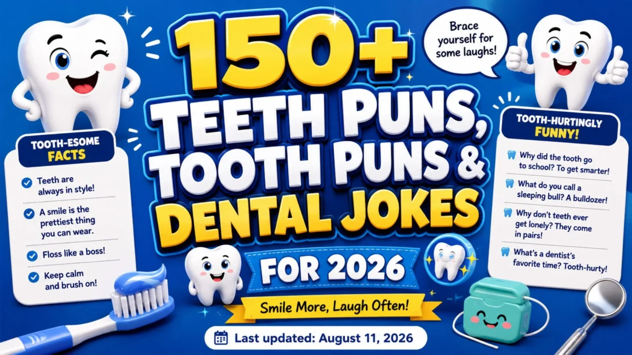 150+ Teeth Puns, Tooth Puns & Dental Jokes for 2026 😁