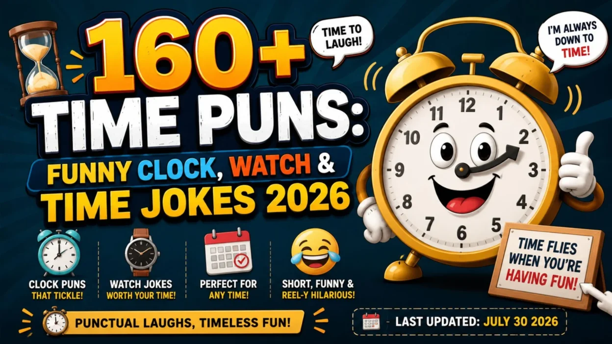 160+ Time Puns Funny Clock, Watch & Time Jokes 2026 ⏱️