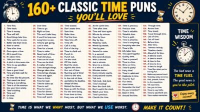 160+ time puns and wise quotes