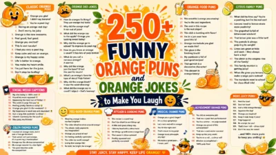 250+ Funny Orange Puns and Orange Jokes to Make You Laugh 🍊