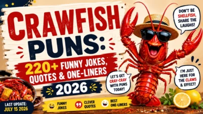 Crawfish Puns 220+ Funny Jokes, Quotes & One-Liners 2026