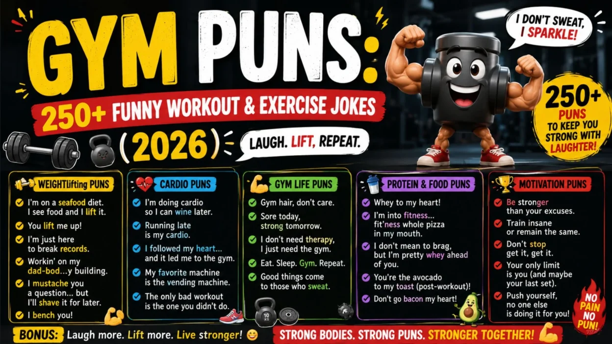 Gym Puns 250+ Funny Workout & Exercise Jokes (2026)