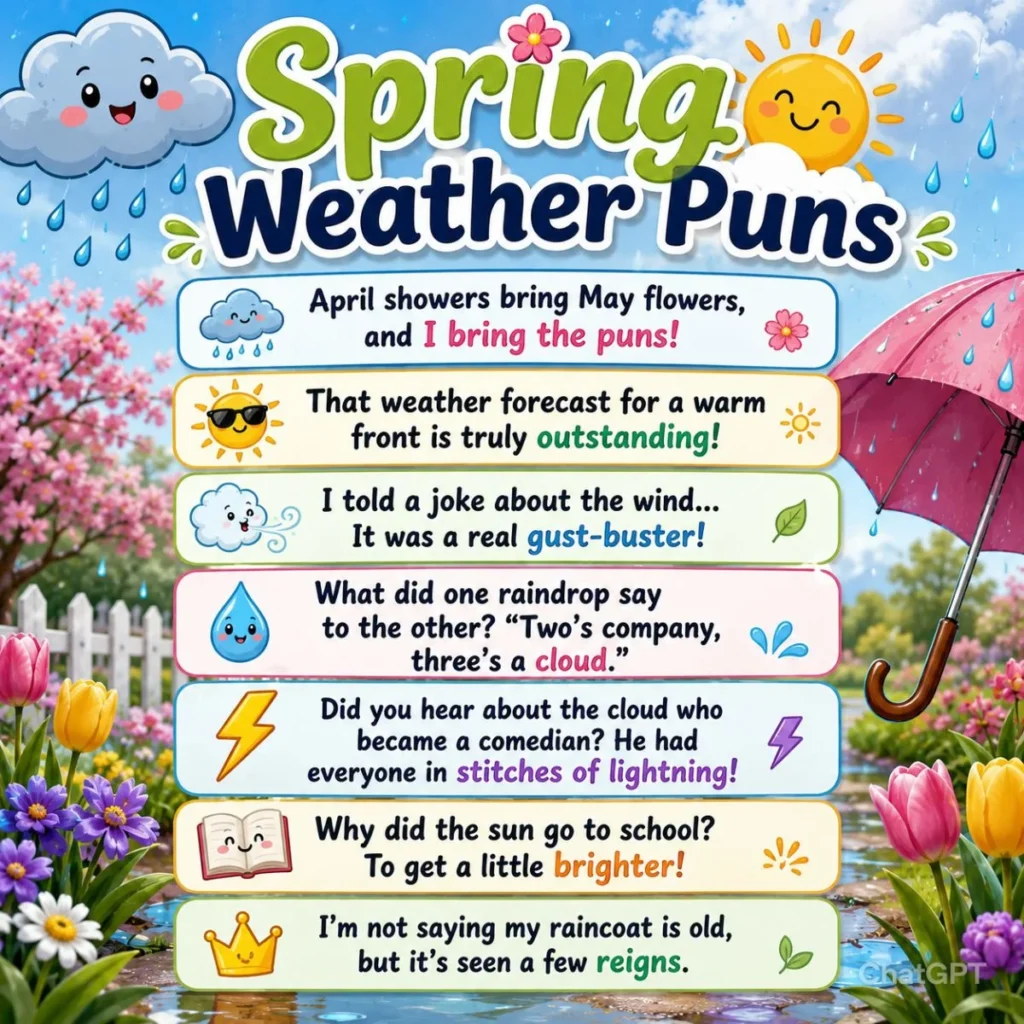 Spring Puns 2026: Funny Jokes & Springtime Laughs 🌸