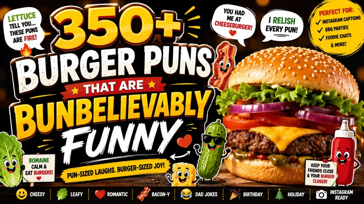 350+ Burger Puns That Are Bunbelievably Funny 🔥