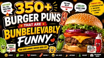 350+ Burger Puns That Are Bunbelievably Funny 🔥