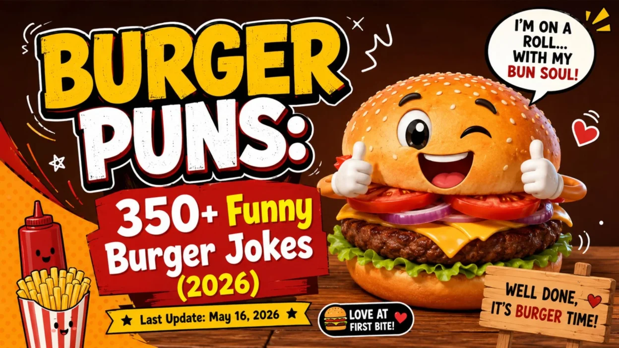 Burger Puns 350+ Funny Burger Jokes (2026) 🍔