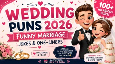 Wedding Puns 2026 Funny Marriage Jokes & One-Liners 💒