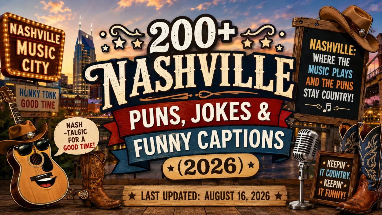 200+ Nashville Puns, Jokes & Funny Captions (2026) 🤠🎶