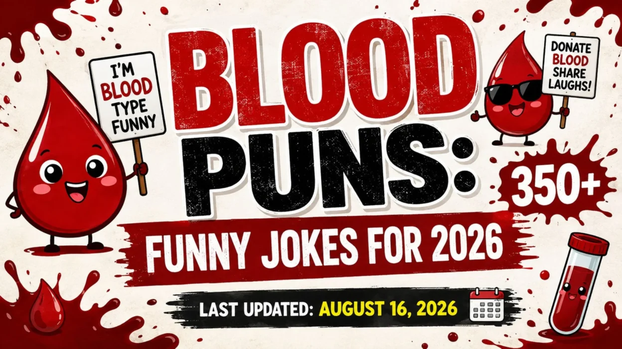 Blood Puns: 350+ Funny Jokes for 2026 🩸😂