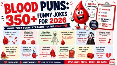 Blood Puns 350+ Funny Jokes for 2026 🩸😂