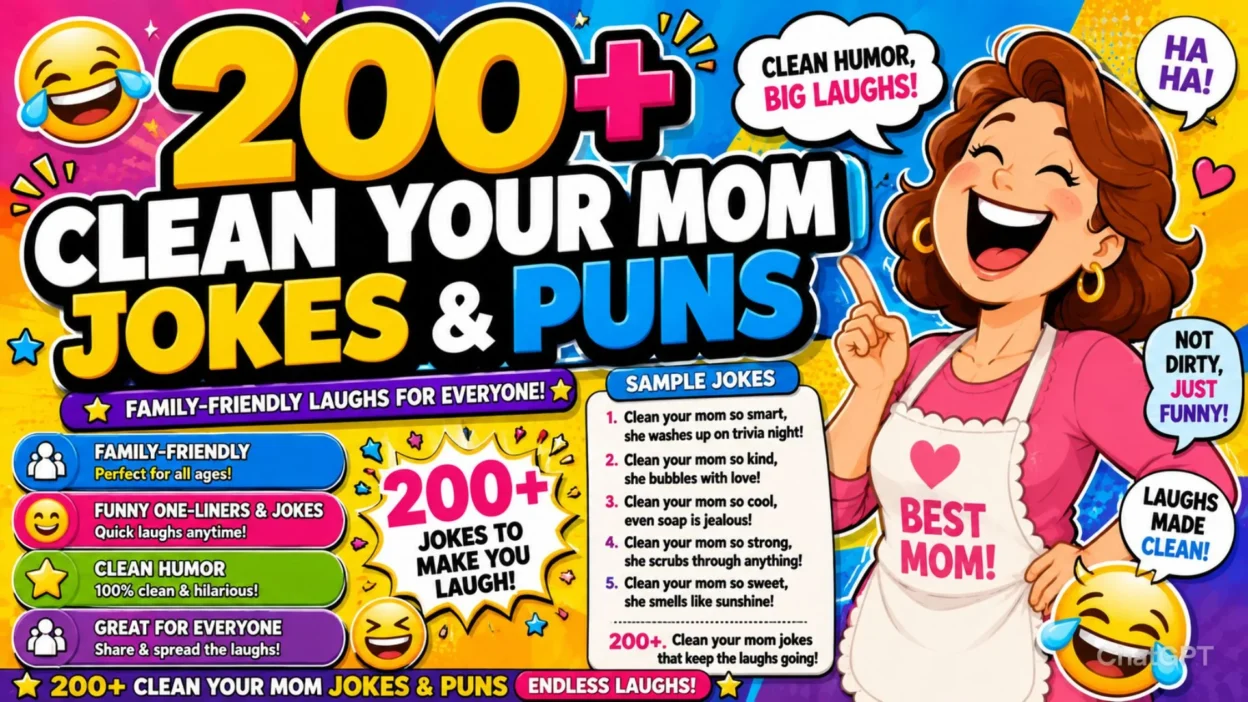200+ Clean Your Mom & Puns