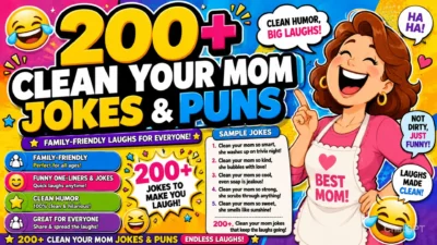200+ Clean Your Mom & Puns