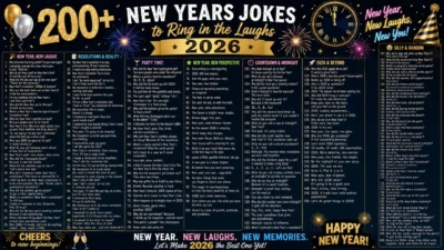 200+ New Years Jokes to Ring in the Laughs 2026