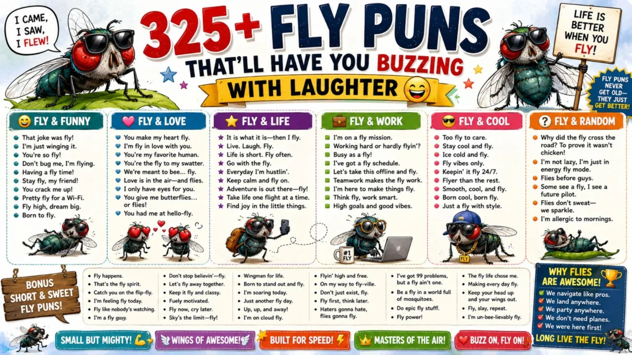 325+ Fly Puns That’ll Have You Buzzing with Laughter