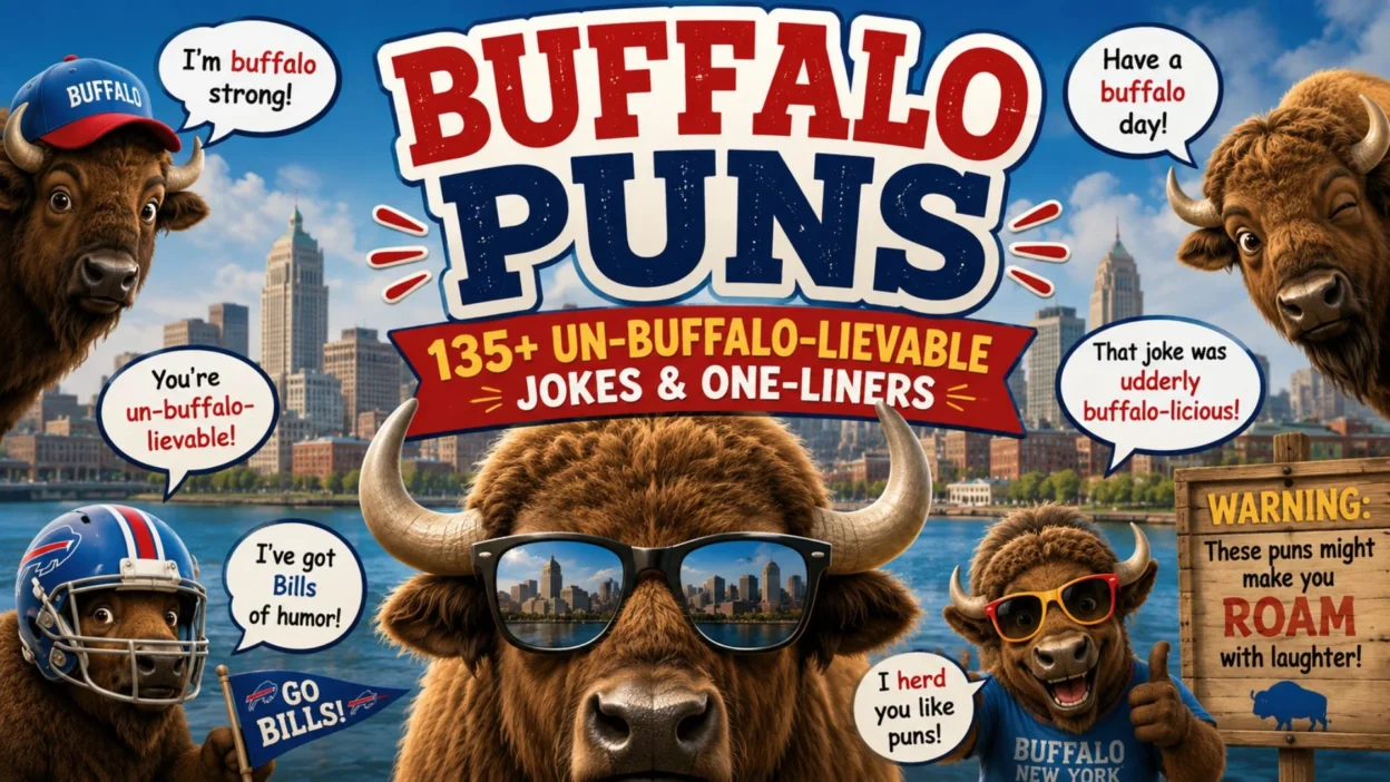 Buffalo Puns 135+ Un-Buffalo-Lievable Jokes & One-Liners 🦬