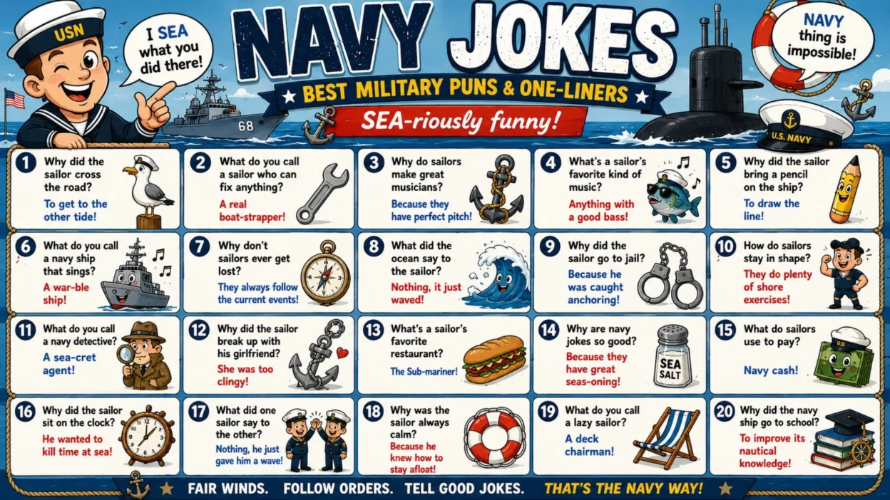 Navy Jokes Best Military Puns & One-Liners 😂