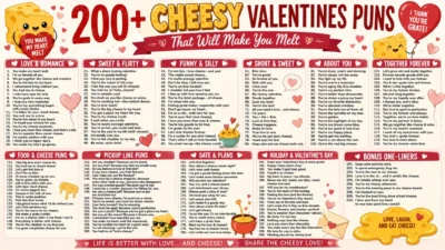 🧀 200+ Cheesy Valentines Puns That Will Make You Melt