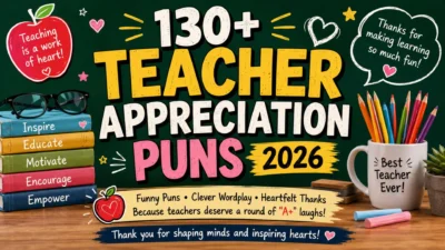 130+ Teacher Appreciation Puns 2026