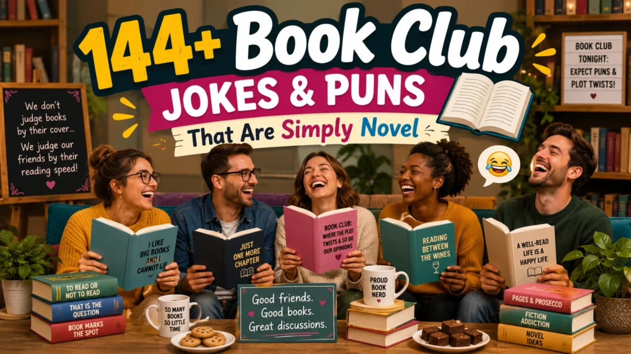 144+ Book Club Jokes & Puns That Are Simply Novel 📚😂