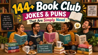 144+ Book Club Jokes & Puns That Are Simply Novel 📚😂
