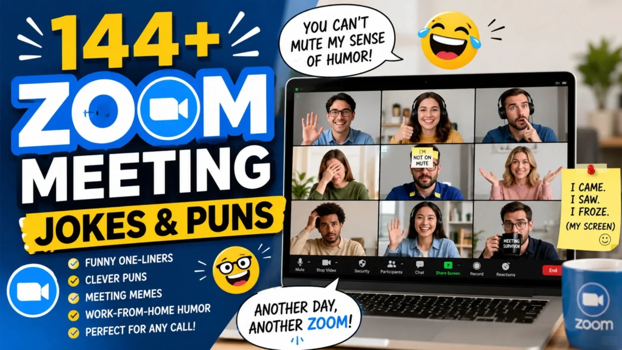 144+ Zoom Meeting Jokes & Puns