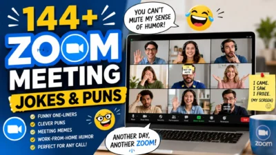 144+ Zoom Meeting Jokes & Puns