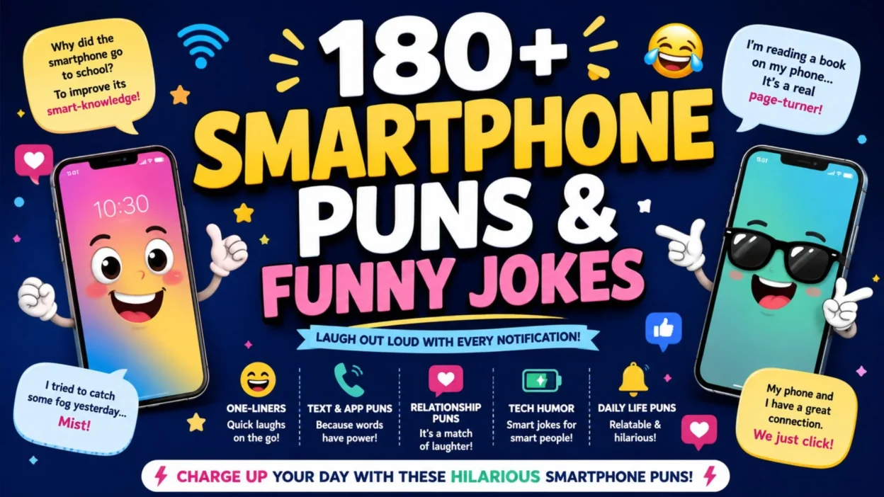 180+ Smartphone Puns & Funny Jokes