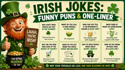 Irish Jokes: Funny Puns & One-Liner ☘️