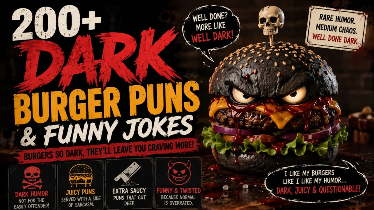 200+ Dark Burger Puns & Funny Jokes