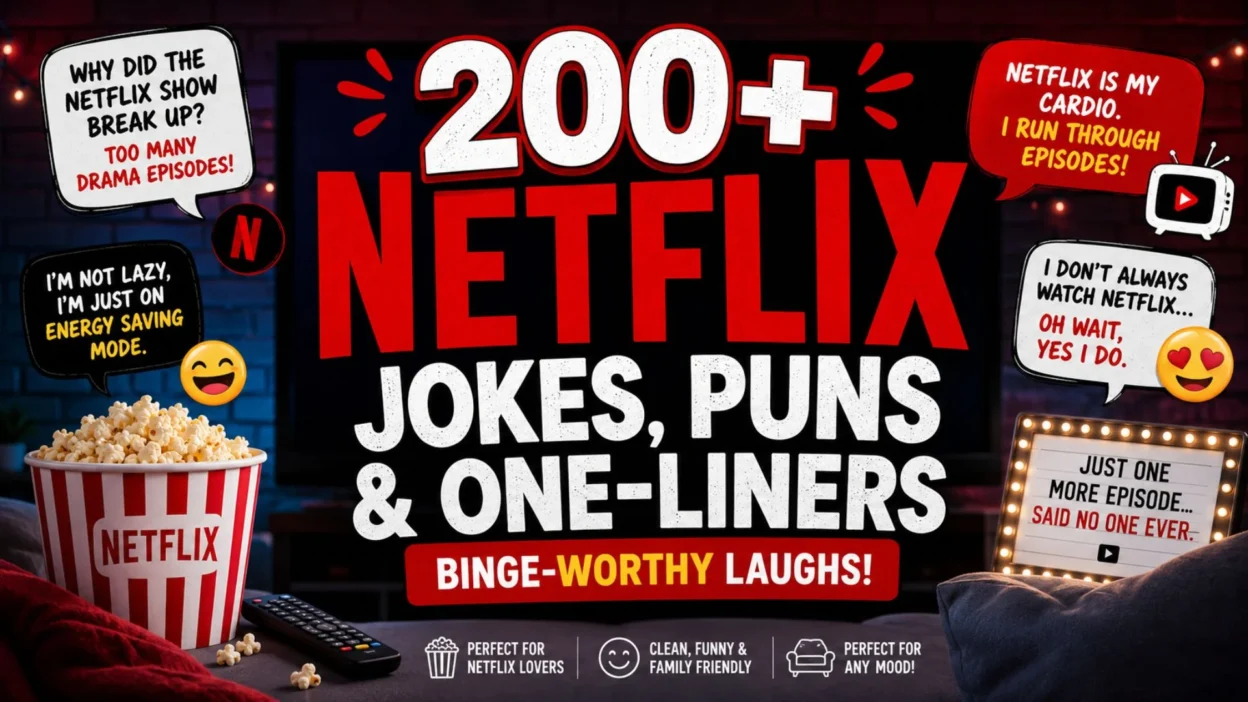 200+ Netflix Jokes, Puns & One-Liners