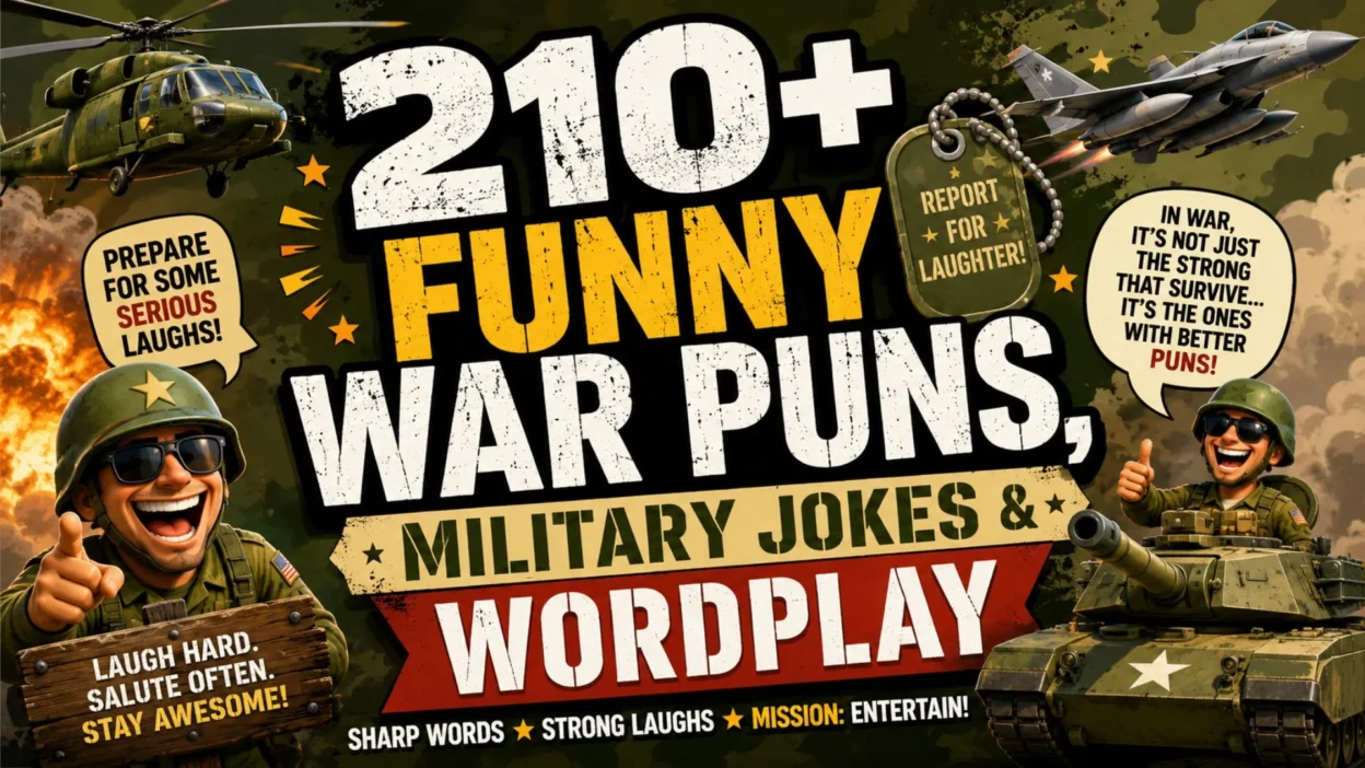 210+ Funny War Puns, Military Jokes & Wordpla