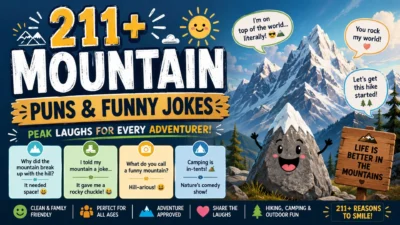 211+ Mountain Puns & Funny Jokes