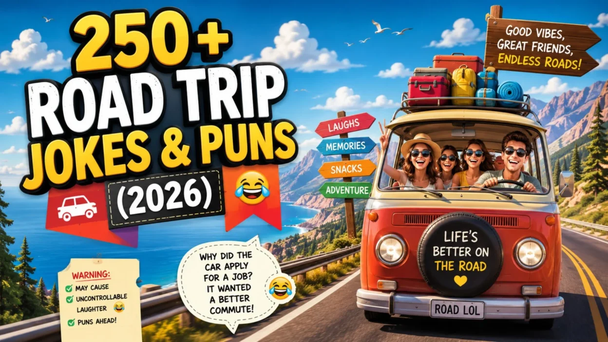 250+ Road Trip Jokes & Puns (2026) 🚗😂