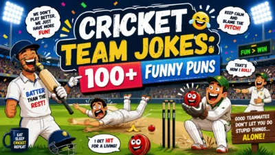 Cricket Team Jokes 100+ Funny Puns