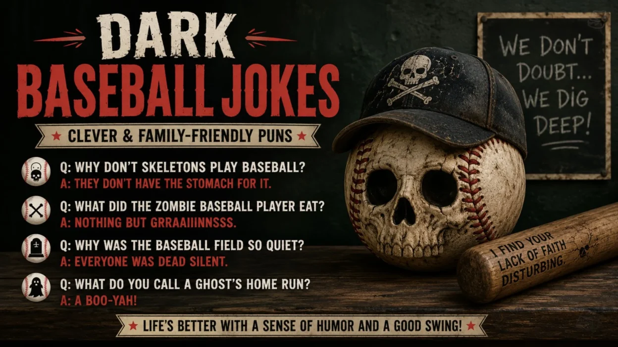 Dark Baseball Jokes Clever & Family-Friendly Baseball Puns