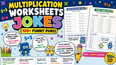 Multiplication Worksheets Jokes (100+ Funny Puns)