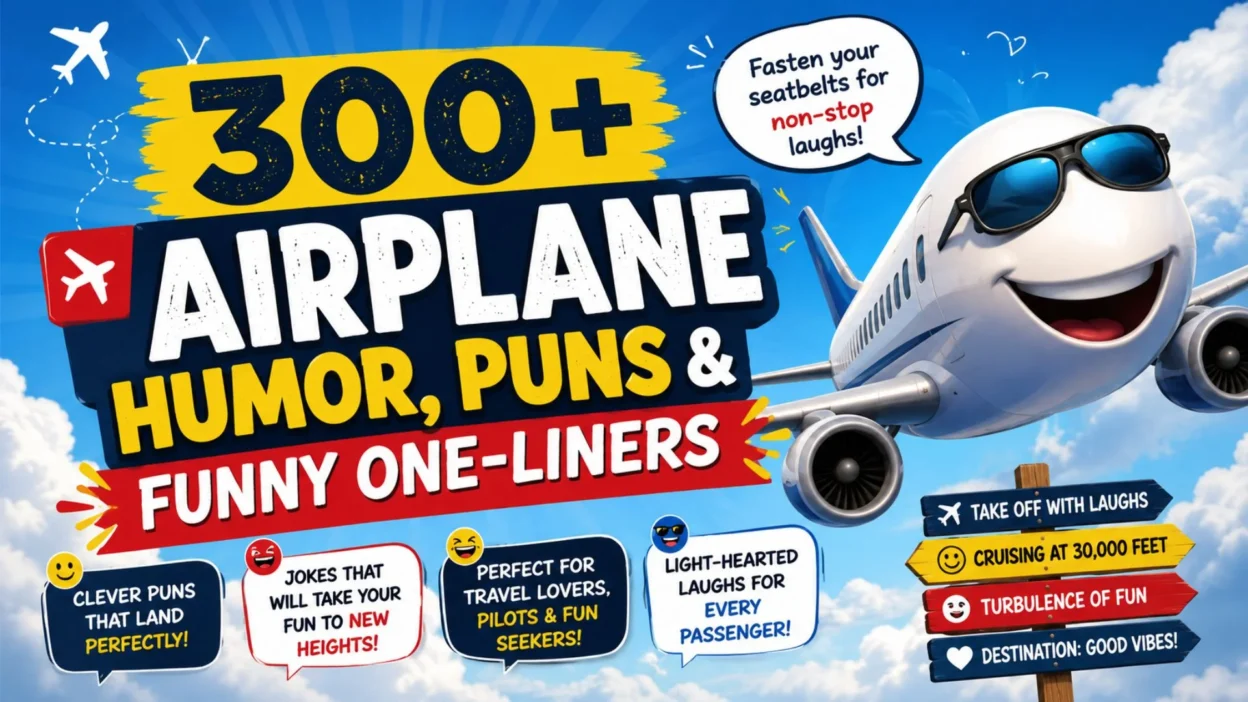 ✈️300+ Airplane Humor, Puns & Funny One-Liners