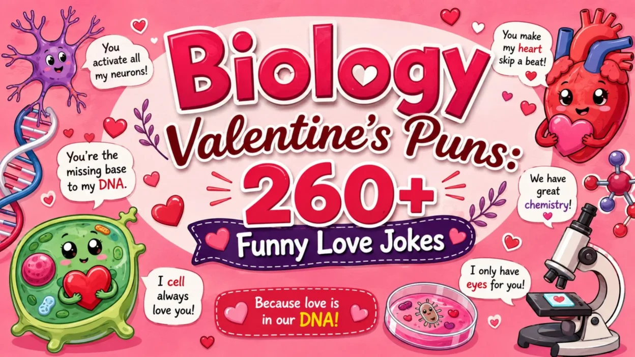 ❤️ Biology Valentine’s Puns 260+ Funny Love Jokes