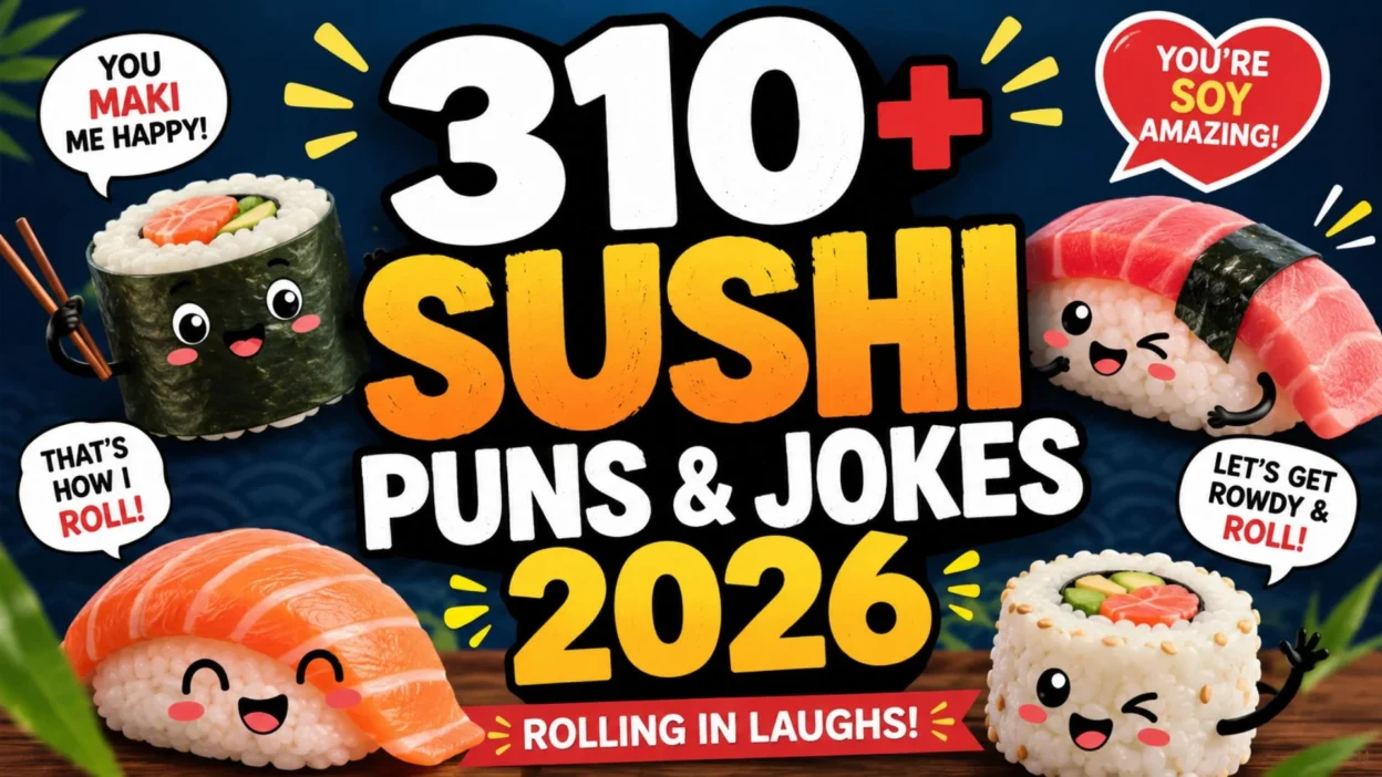 🍣310+ Sushi Puns & Jokes 2026