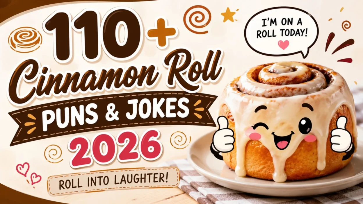 🍥110+ Cinnamon Roll Puns & Jokes 2026