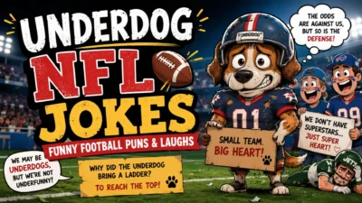 🏈 Underdog NFL Jokes Funny Football Puns & Laughs